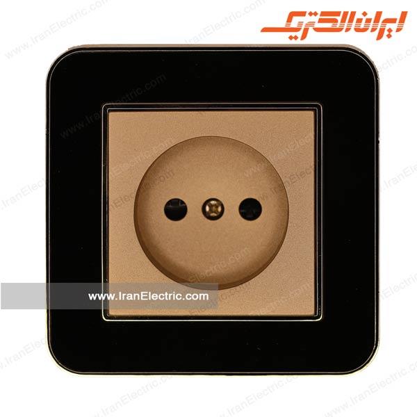 پریز برق ساده ارس متال طلایی